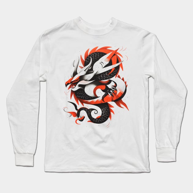 Shadow of the Dragon Long Sleeve T-Shirt by bulografik